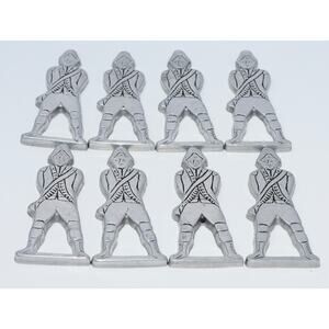 Wilton Armetale Columbia RWP Pewter Soldier Napkin Rings - Set-8